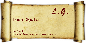 Luda Gyula névjegykártya